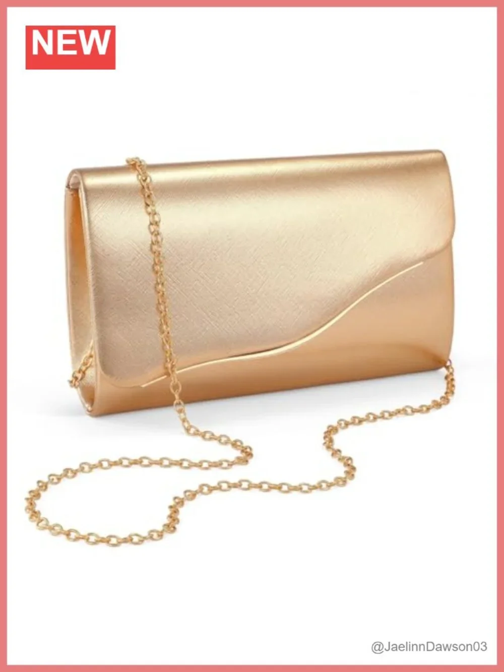Faux Leather Clutch Purse with Detachable Chain for Women Formal Evening